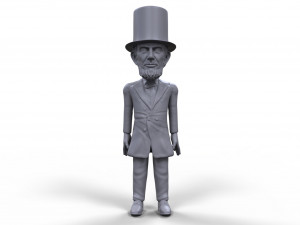 abraham lincoln stylized 3d printable miniature 3D Принт Модель
