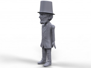 abraham lincoln stylized 3d printable miniature 3D Принт Модель