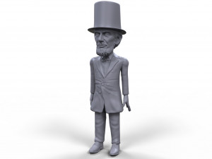 abraham lincoln stylized 3d printable miniature 3D Принт Модель
