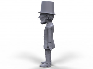 abraham lincoln stylized 3d printable miniature 3D Принт Модель