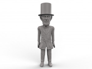 abraham lincoln stylized 3d printable miniature 3D Принт Модель