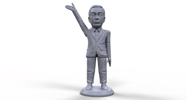 nigel farage stylized high quality 3d printable miniature 3D Print Model .c4d .max .obj .3ds .fbx .stl .blend 