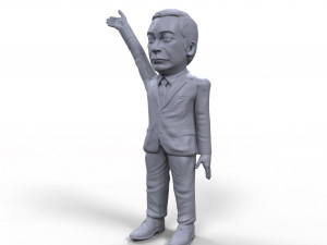 nigel farage stylized high quality 3d printable miniature 3D Print Model