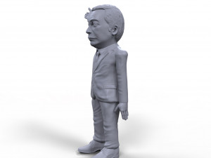 nigel farage stylized high quality 3d printable miniature 3D Print Model