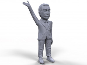 nigel farage stylized high quality 3d printable miniature 3D Print Model