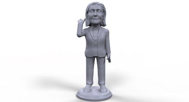 marine le pen stylized high quality 3d printable miniature 3D Принт Модель .c4d .max .obj .3ds .fbx .stl .blend 