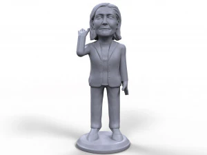 marine le pen miniatura stilizzata stampabile in 3d di alta qualit&agrave; Modello di stampa 3D
