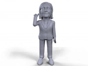 marine le pen stylized high quality 3d printable miniature 3D Print Model