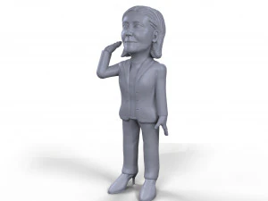 marine le pen stylized high quality 3d printable miniature 3D Print Model