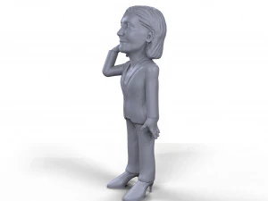 marine le pen stylized high quality 3d printable miniature 3D Print Model