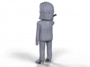 marine le pen stylized high quality 3d printable miniature 3D Принт Модель