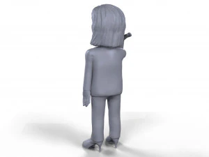 marine le pen stylized high quality 3d printable miniature 3D Print Model