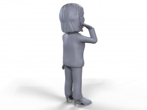marine le pen stylized high quality 3d printable miniature 3D Принт Модель