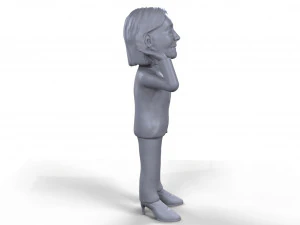 marine le pen stylized high quality 3d printable miniature 3D Print Model