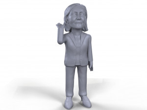 marine le pen stylized high quality 3d printable miniature 3D Принт Модель