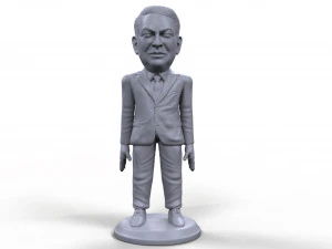 miniatura stilizzata stampabile in 3D di alta qualit&agrave; di Al Gore Modello di stampa 3D