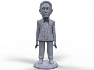 edward snowden stylized high quality 3d printable miniature 3D Print Model