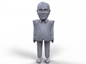 dick cheney stylized high quality 3d printable miniature 3D 프린트 모델