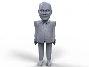 dick cheney stylized high quality 3d printable miniature 3D Print Model