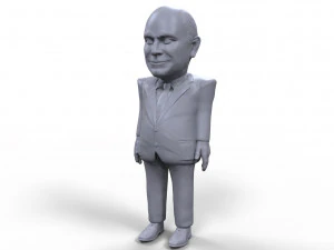 dick cheney stylized high quality 3d printable miniature 3D Print Model