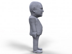 dick cheney stylized high quality 3d printable miniature 3D 프린트 모델