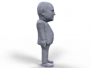 dick cheney stylized high quality 3d printable miniature 3D Print Model