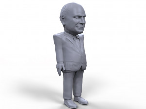dick cheney stylized high quality 3d printable miniature 3D 프린트 모델
