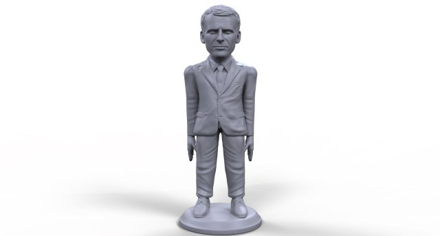 emmanuel macron stylized high quality 3d printable miniature Model Cetak 3D .c4d .max .obj .3ds .fbx .stl .blend 