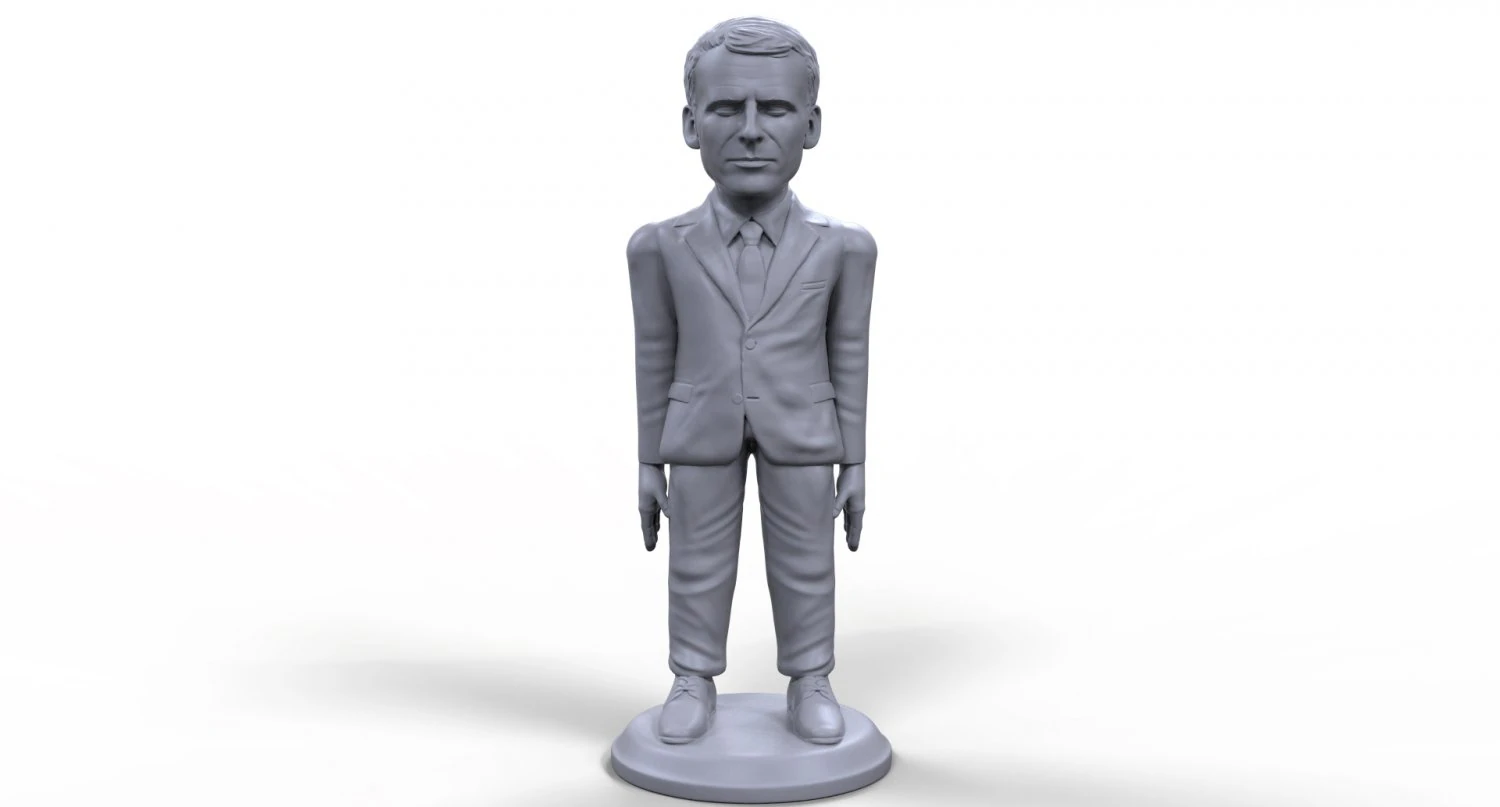 emmanuel macron stylized high quality 3d printable miniature 3D Print Model .c4d .max .obj .3ds .fbx .stl .blend 