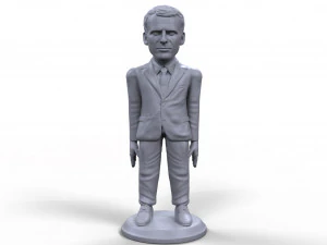 Emmanuel Macron miniatura stilizzata stampabile in 3D di alta qualit&agrave; Modello di stampa 3D
