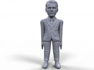 emmanuel macron stylized high quality 3d printable miniature 3D Print Model