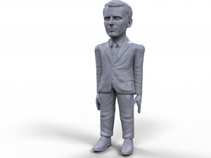 emmanuel macron stylized high quality 3d printable miniature Model Cetak 3D