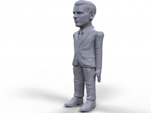 emmanuel macron stylized high quality 3d printable miniature Model Cetak 3D