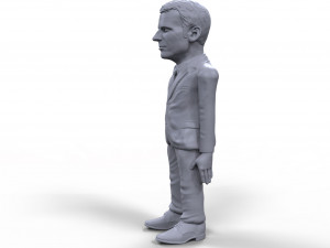 emmanuel macron stylized high quality 3d printable miniature Model Cetak 3D