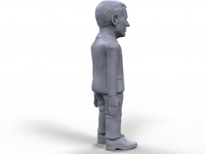 emmanuel macron stylized high quality 3d printable miniature Model Cetak 3D