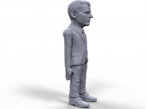 emmanuel macron stylized high quality 3d printable miniature Model Cetak 3D