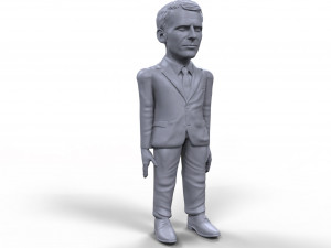 emmanuel macron stylized high quality 3d printable miniature Model Cetak 3D