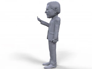 george bush stylized high quality 3d printable miniature 3D Print Model