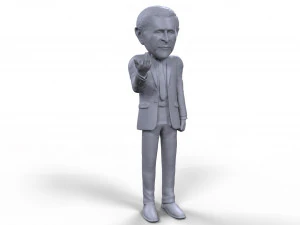 george bush stylized high quality 3d printable miniature 3D Print Model