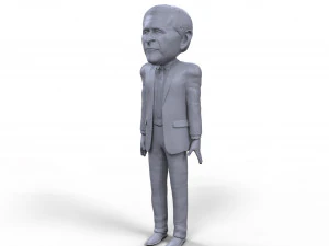 george bush stylized high quality 3d printable miniature 3D Print Model