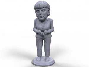 एंजेला मर्केल ने उच्च गुणवत्ता वाला 3डी प्रिंट करने योग्य लघुचित्र तैयार किया 3D प्रिंट मॉडल