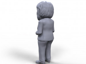 angela merkel stylized high quality 3d printable miniature 3D 프린트 모델