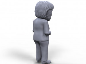angela merkel stylized high quality 3d printable miniature 3D 프린트 모델