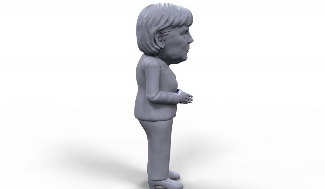Angela Merkel Stylized High Quality 3d Printable Miniature 3D.