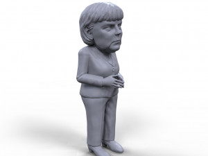 angela merkel stylized high quality 3d printable miniature 3D 프린트 모델