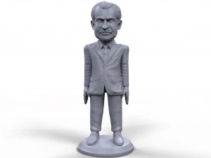 Richard Nixon miniatura stilizzata stampabile in 3D di alta qualit&agrave; Modello di stampa 3D