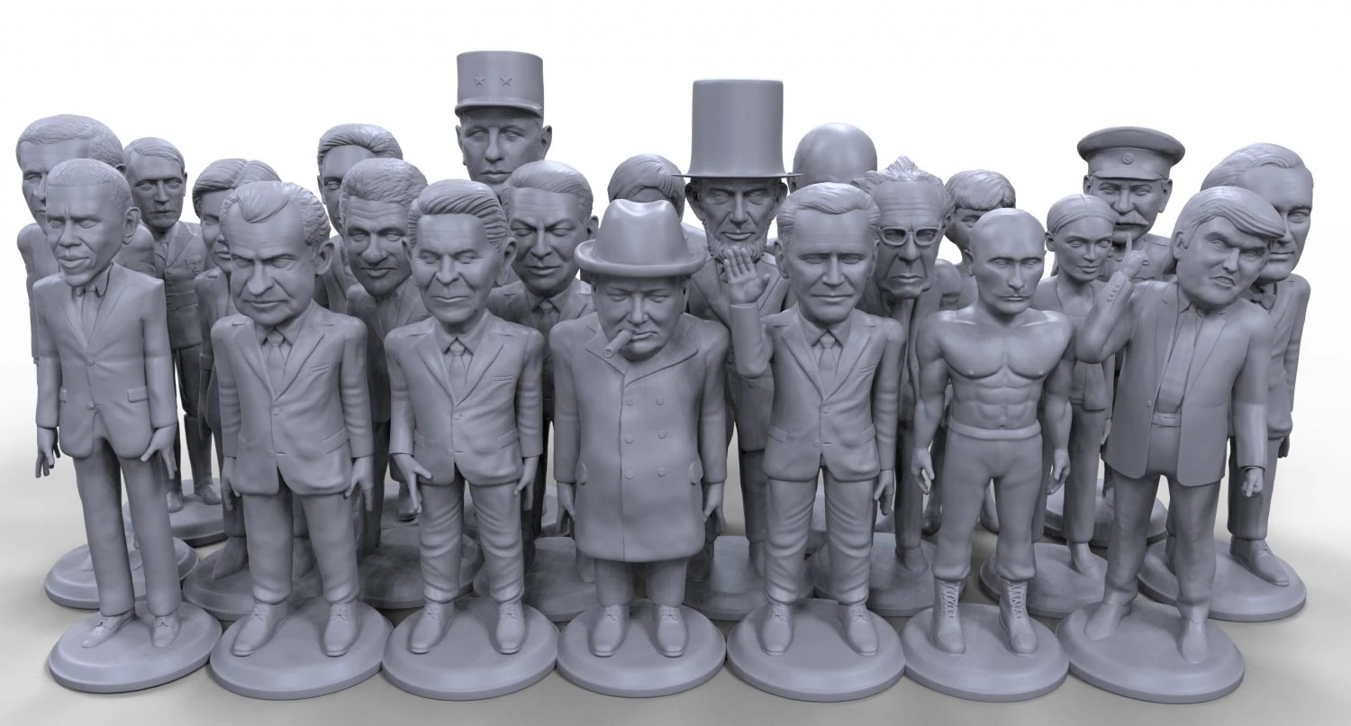 political stylized high quality 36 3d printable miniatures 3D Print Model .c4d .max .obj .3ds .fbx .stl .blend 