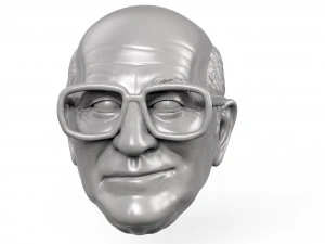Testa di action figure dello zio Junior Soprano Dominic Chianese Modello di stampa 3D
