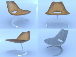 office chair scimitar 3D मॉडल