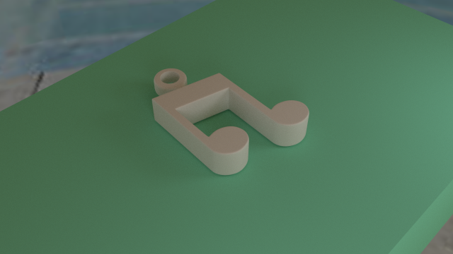 keychain key note 3D Print Model .c4d .max .obj .3ds .fbx .stl .blend 